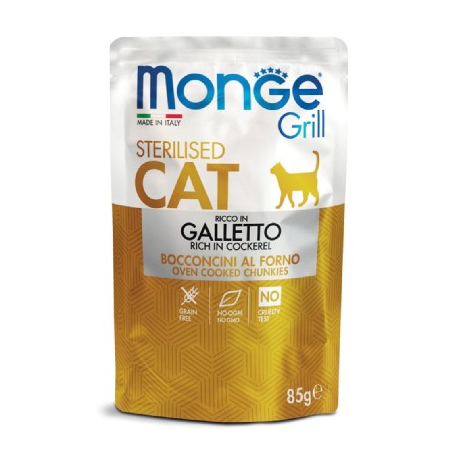 Monge Grill Sterilised Cat Galletto 85gr