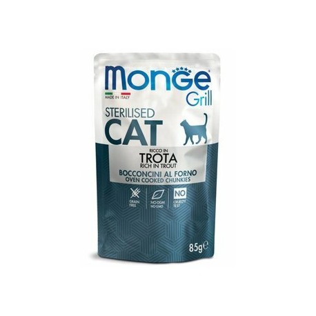 Monge Grill Sterilised Cat Trota 85gr