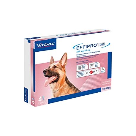 Effipro Duo Cane Spot-On 268 Mg 20-40 Kg 4 Pipette