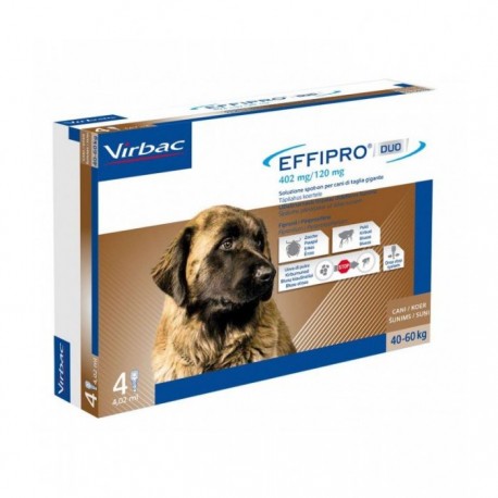 Effipro Duo Cane Spot-On 40-60 Kg 4 Pipette