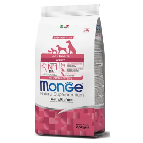Monge All Breeds Adult Manzo con Riso 2.5 Kg