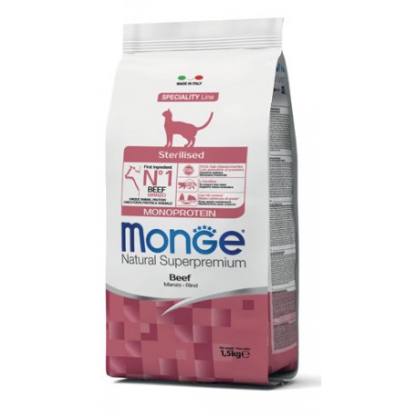 Monge Natural Superpremium Sterilised Manzo 1.5kg