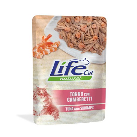 Life Natural Cat Tonno Con Gamberetti 70gr