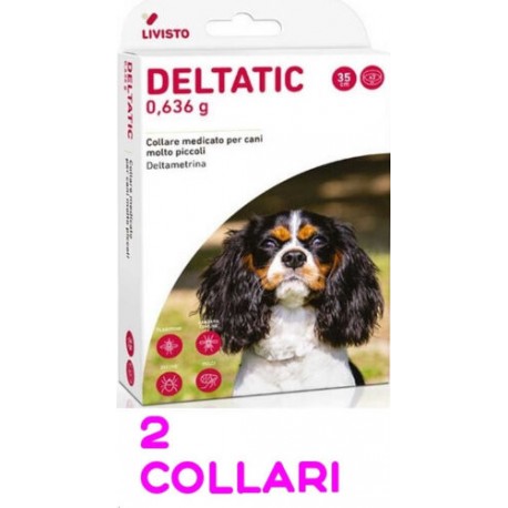 DELTATIC 0-5 kg 2 collari antiparassitari per cani 