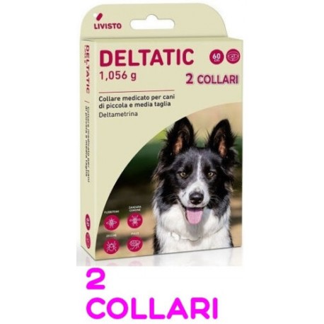 DELTATIC 5-25 kg 2 collari antiparassitari per cani 