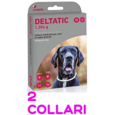 DELTATIC oltre 25 kg 2 collari antiparassitari per cani 