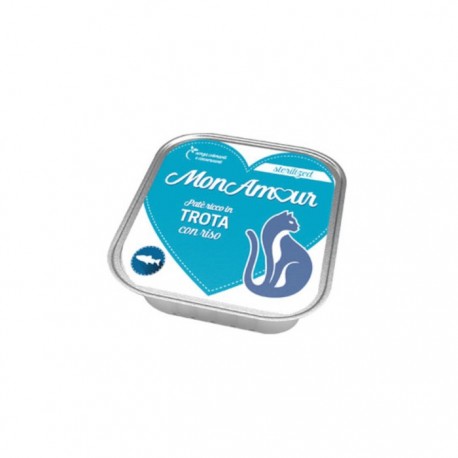 Monamour Patè Gatto Trota con riso Sterilized 100 GR.